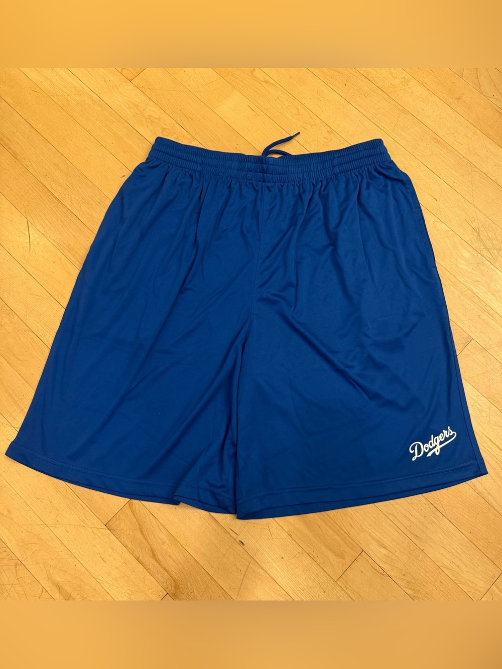NEW Los Angeles LA Dodgers Royal Blue Polyester Shorts Mens XL Medium Baseball